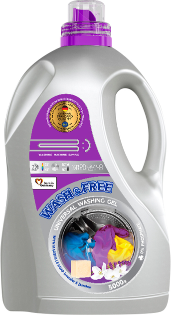 Гель для прання WASH & FREE уніврсальний 5 літрів